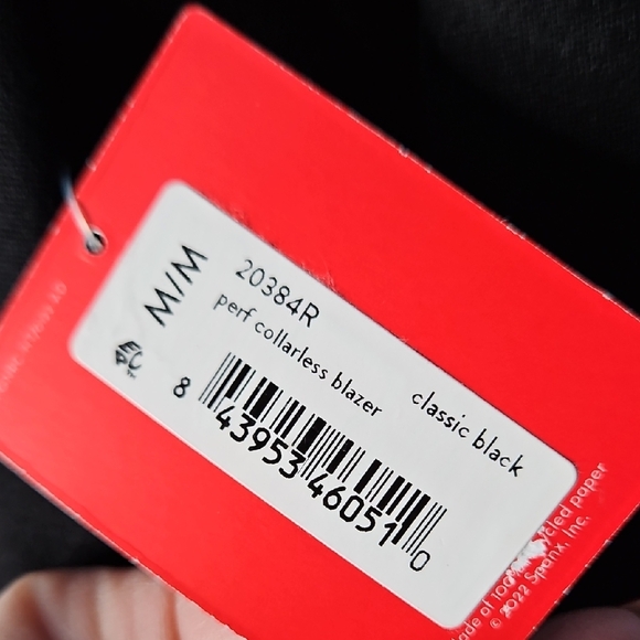 Spanx Women's Black Perfect Collarless Blazer NWT - Picture 6 of 14